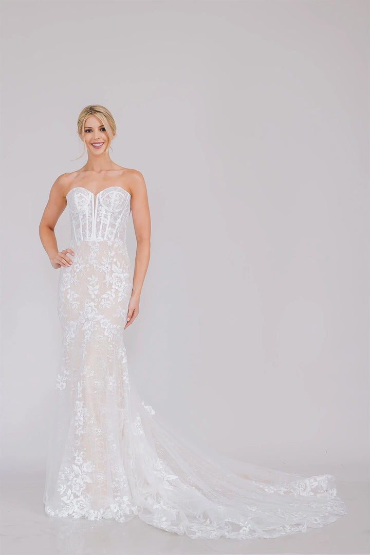 Off Shoulder Bridal Mermaid Dress by Amelia Couture WL0100