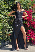 Fitted 3D Floral Corset Gown by Cinderella Divine CD0186