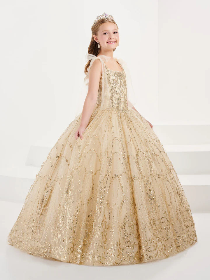Girls Glitter Sleeveless Gown by Tiffany Princess 13695