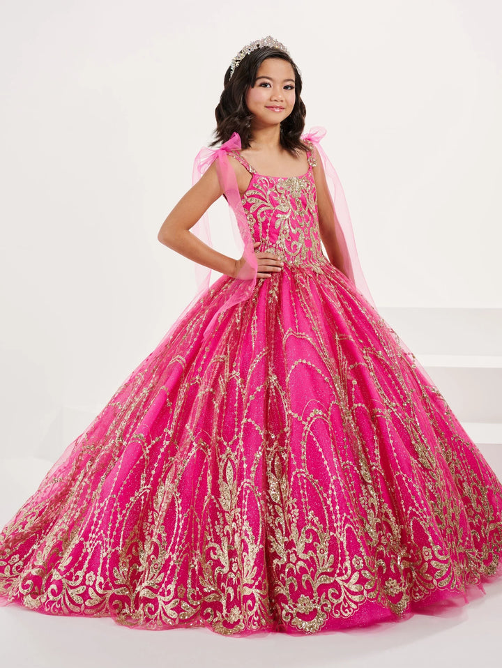 Girls Glitter Sleeveless Gown by Tiffany Princess 13695
