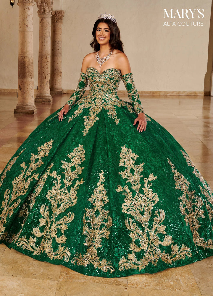 Sequin Lace Quinceanera Dress by Alta Couture MQ3077