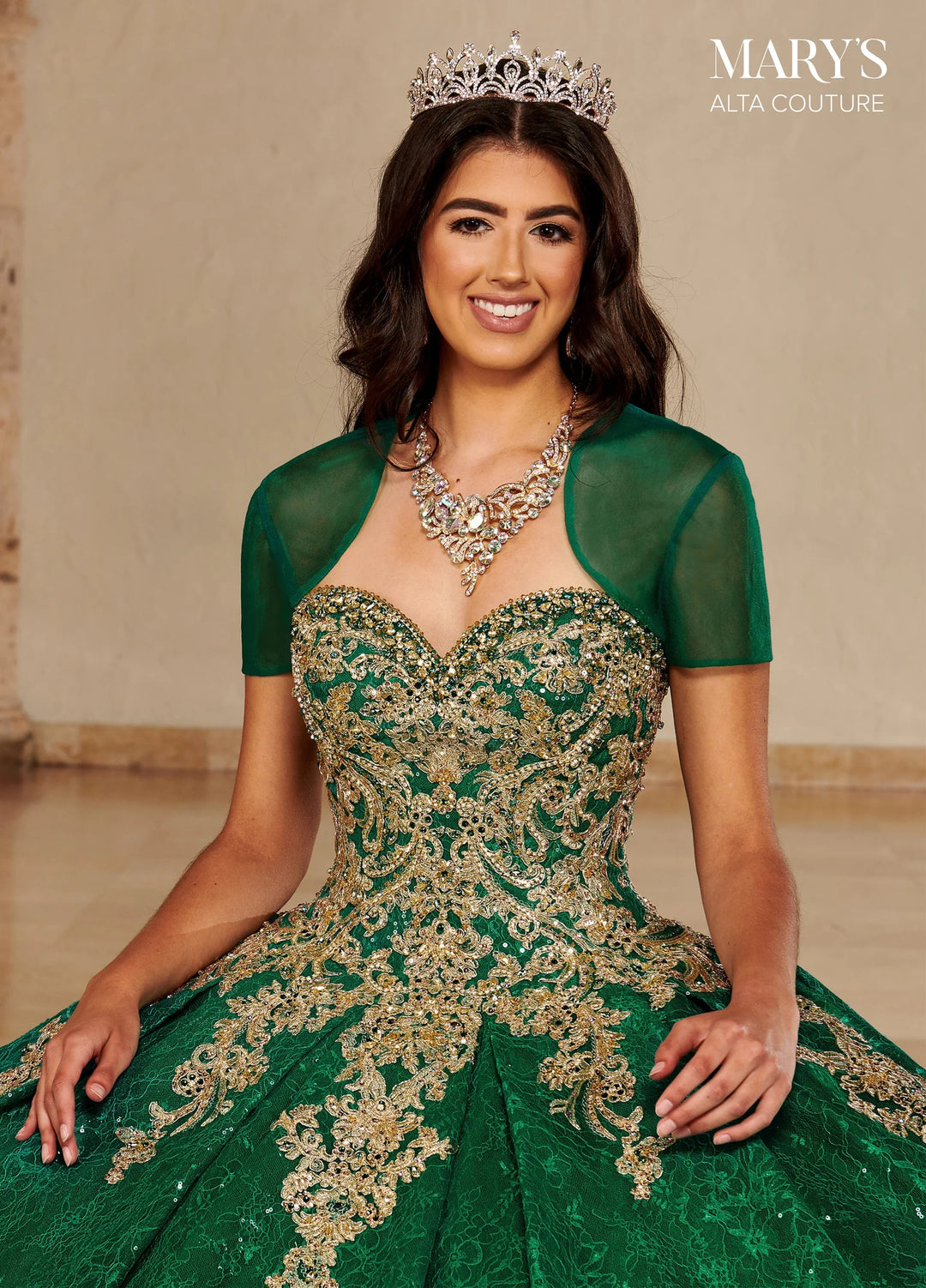Sequin Lace Quinceanera Dress by Alta Couture MQ3077