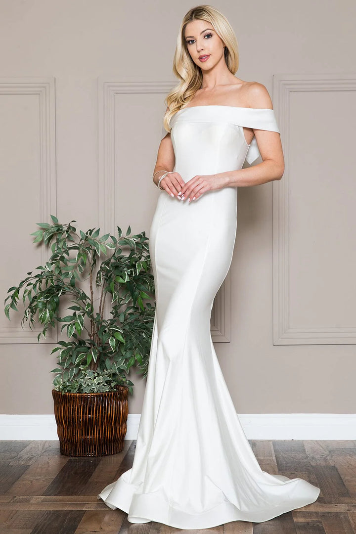 Lycra Off Shoulder Mermaid Dress by Amelia Couture 373