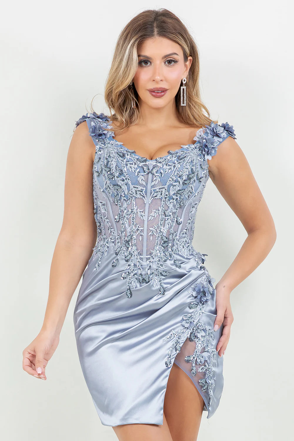 Short Off Shoulder Dress by Cinderella Couture 8181JS