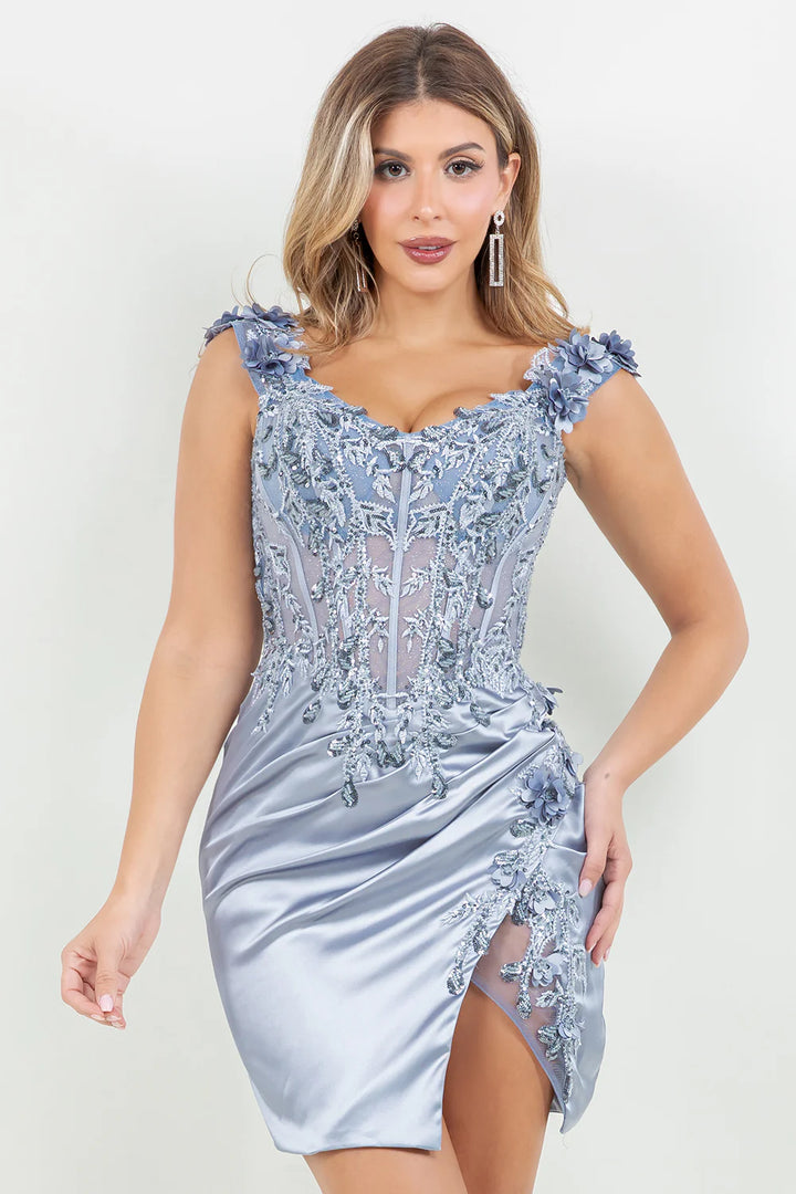 Short Off Shoulder Dress by Cinderella Couture 8181JS