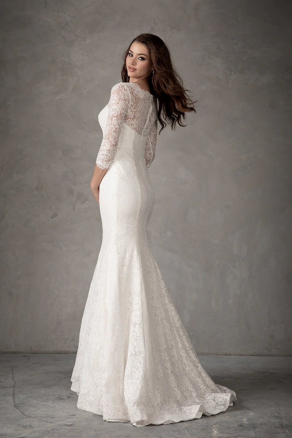 Long Sleeve Lace Bridal Gown by Abby Lane 97101