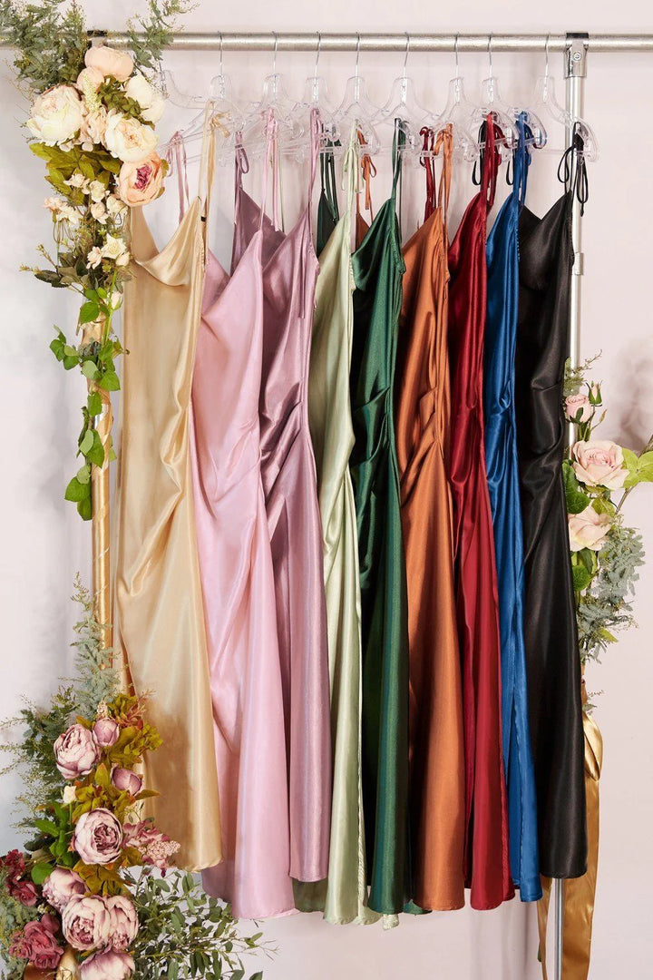 Satin Midi Dress by Cinderella Divine BD103